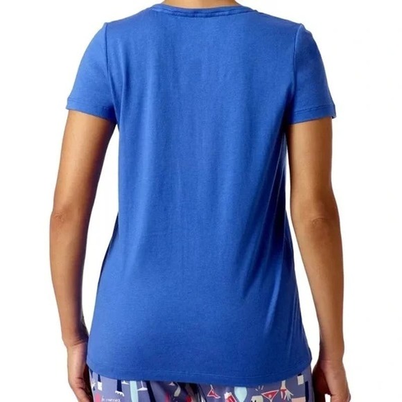 Hue Ladies Sleep Athleisure T-Shirt in Dazzling Blue - Picture 2 of 5